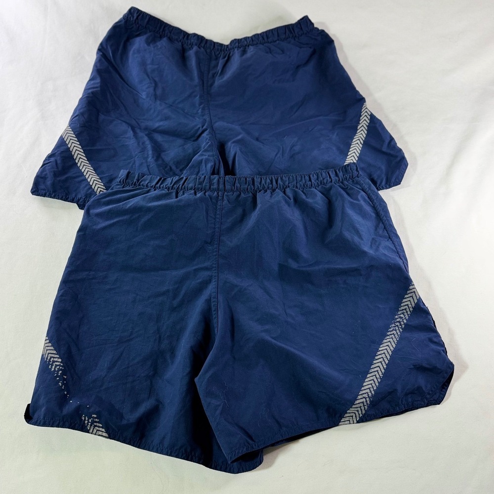 US Air Force PT Shorts Mens Large Blue Nylon Reflective Physical Training Trunks